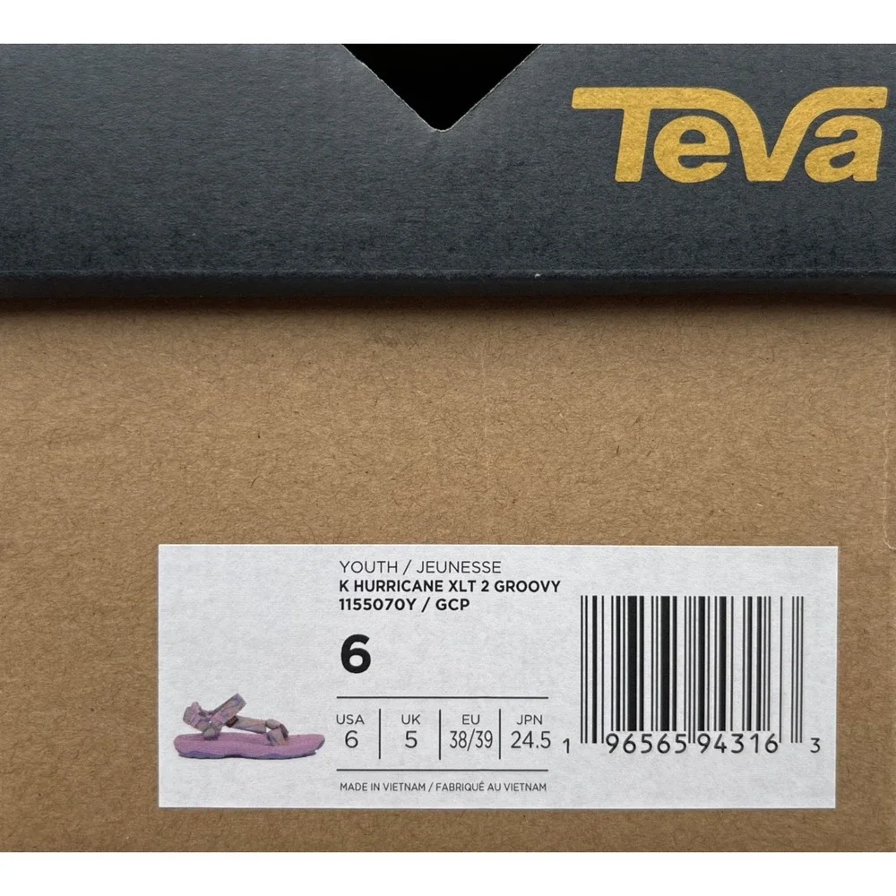 Teva Hurricane XLT 2 Youth Big Girls Sport Sandals Size 6 Galactic Pastel Pink